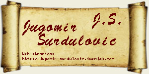 Jugomir Surdulović vizit kartica